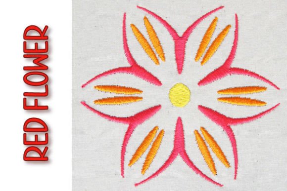 Red Flower Ornament Embroidery File Review