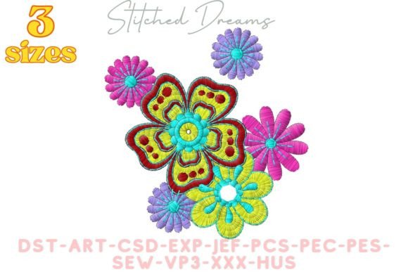 Review: Colored Flowers Embroidery Design