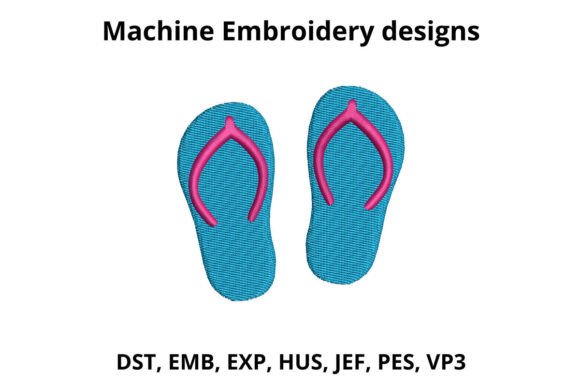 Review: Flip Flops Machine Embroidery Files for Summer