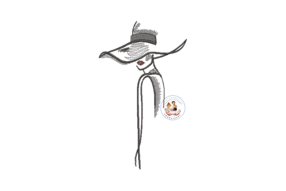 Review: Lady with Stylish Hat Embroidery Design