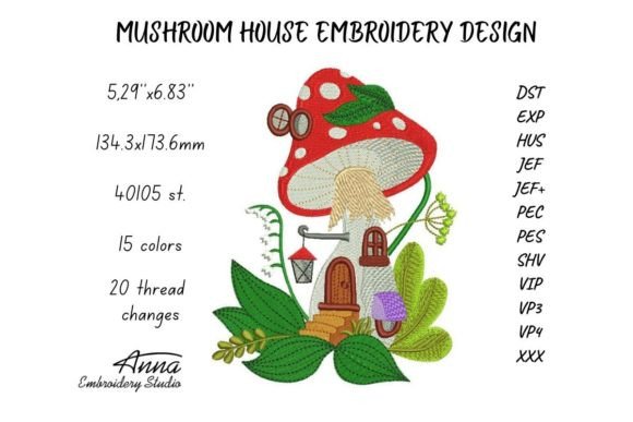 Review: Mushroom House Embroidery Design for Boutiques