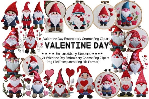Review: Valentine Day Embroidery Gnome PNG Bundle